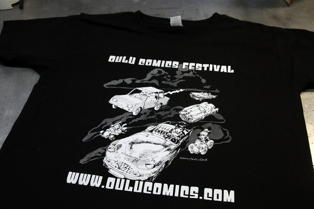 Oulu comics festival - silkkipainettu t-paita